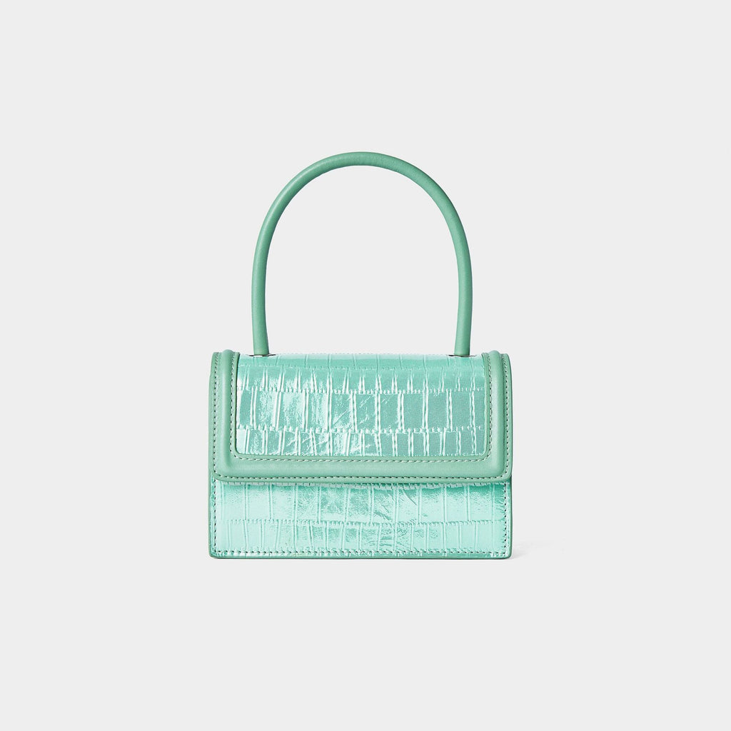 Women’s Leather Mini Top Handle Bags Croc Embossed image 3