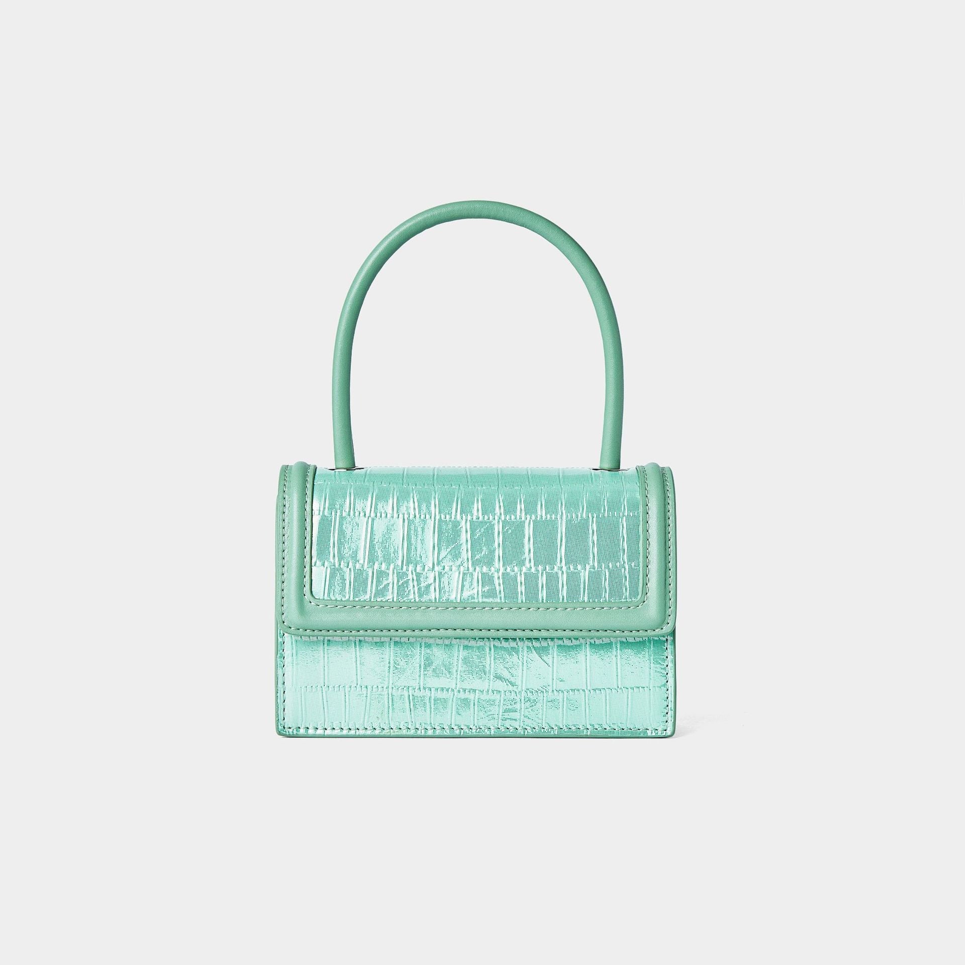 Women’s Leather Mini Top Handle Bags Croc Embossed image 3