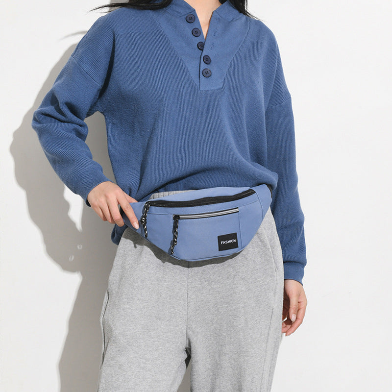 Women’s Oxford Cloth Double Zipper Fanny Packs image 5