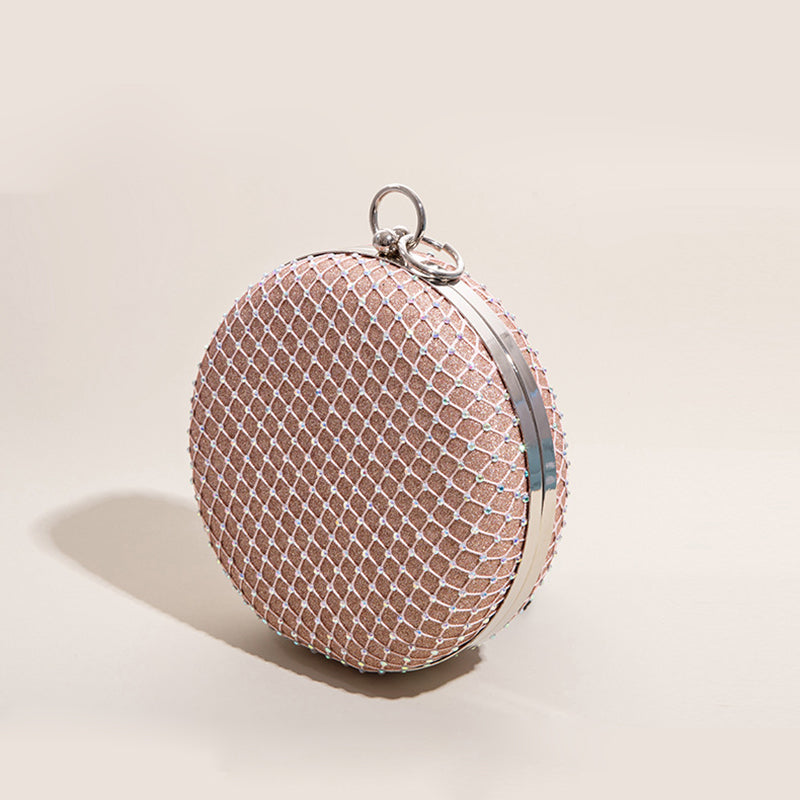 Women’s Pink Fishnet Evening Clutch Bag image 3