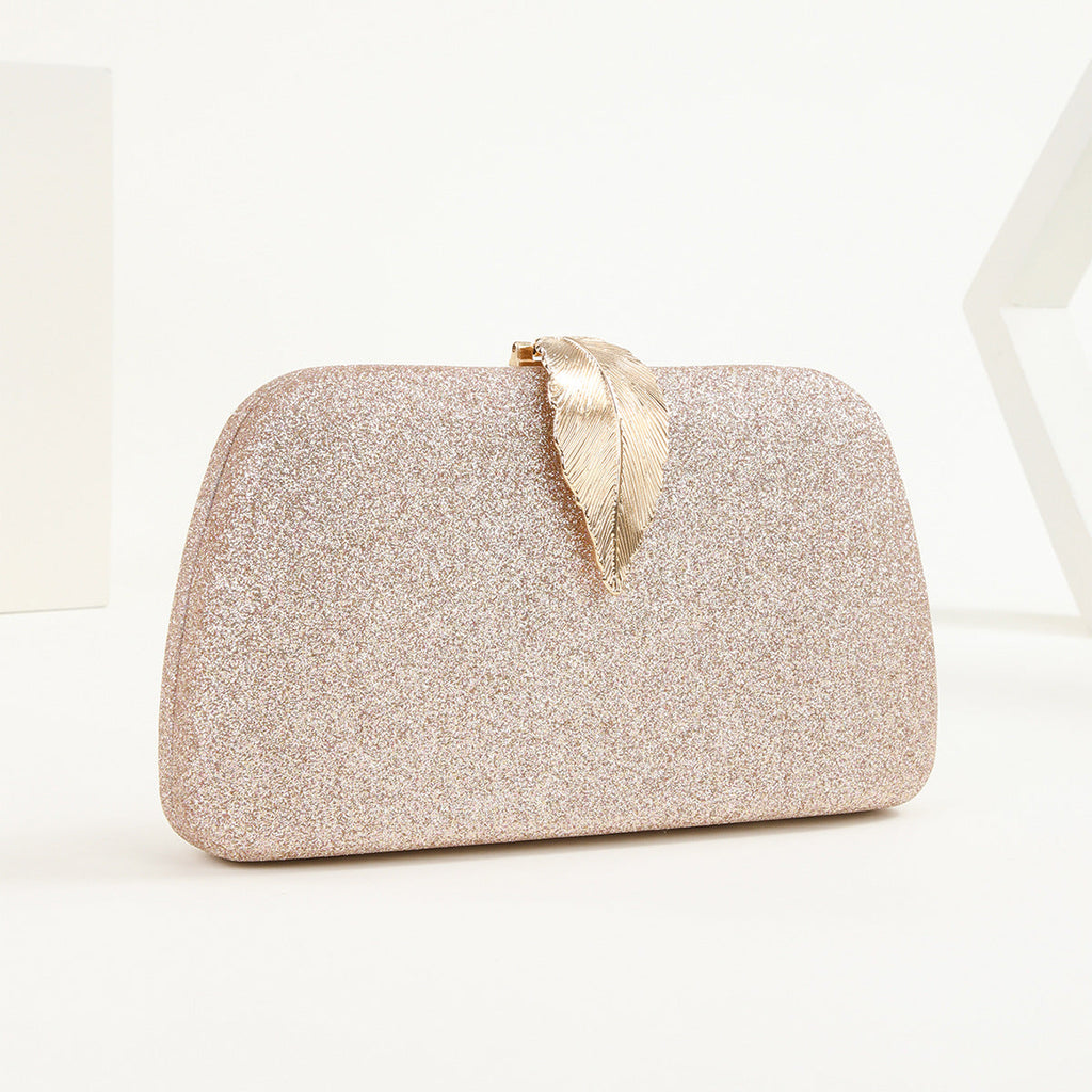 Women’s Leaves Glitter Prom Clutch Bags image 3