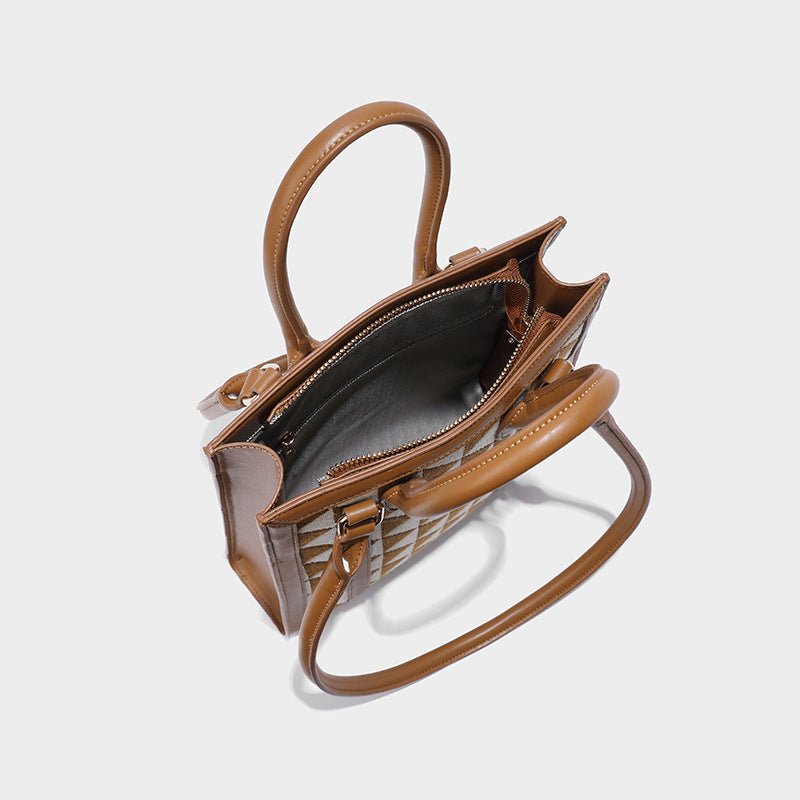 Women’s Triangle Pattern Mini Tote Bags image 7