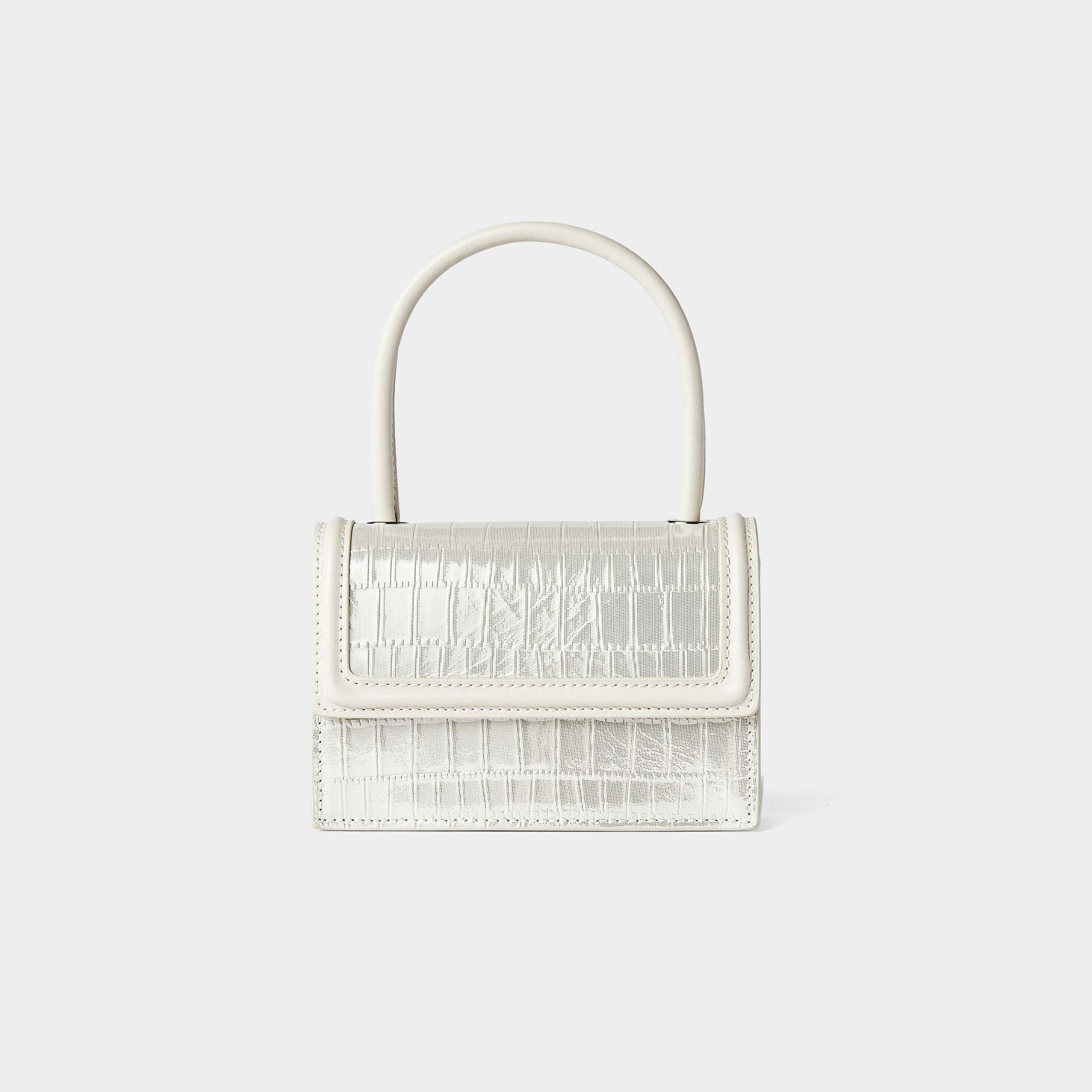 Women’s Leather Mini Top Handle Bags Croc Embossed image 6