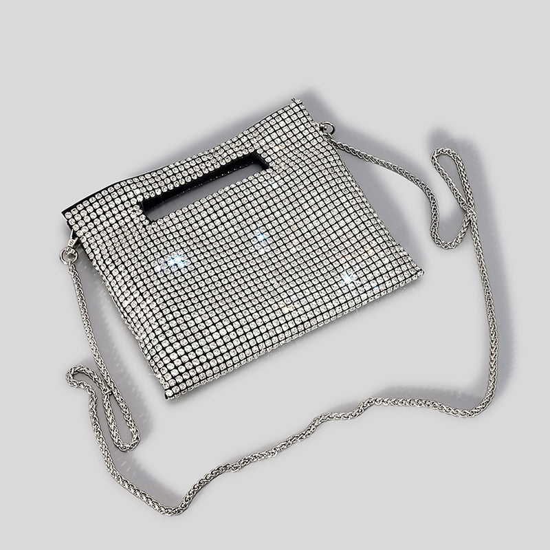 Women’s Square All Over Rhinestones Evening Clutch Bags image 3