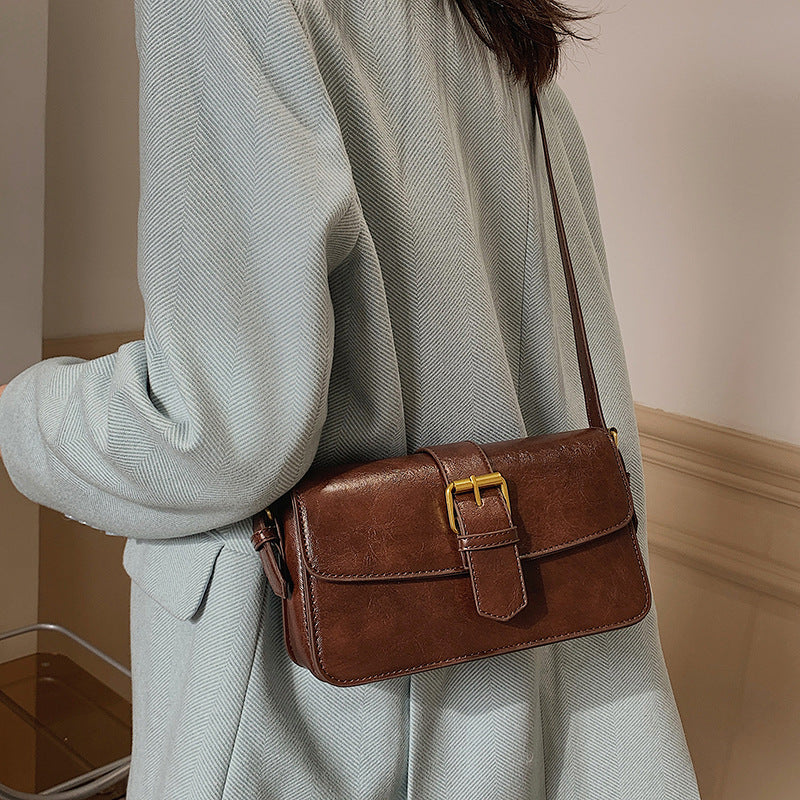 Women’s Buckle in the Middle Shoulder Messenger Bags image 6