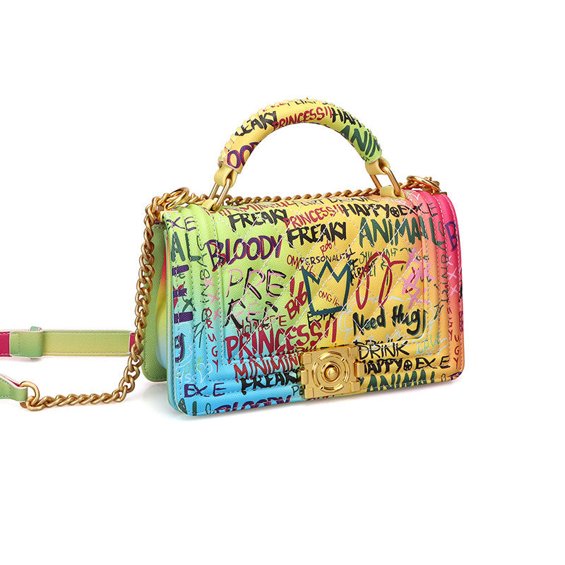 Women’s Graffiti Quilted Top Handle Crossbody Bags image 3