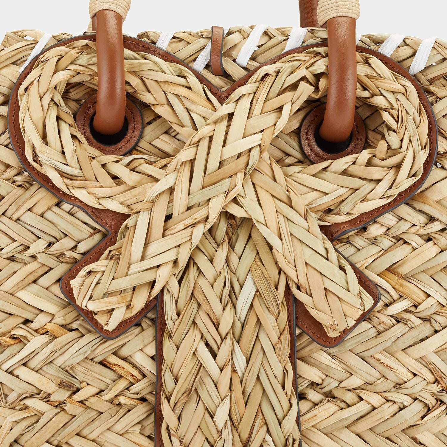 Women’s Handmade Woven Bowknot Basket Tote Bags image 5