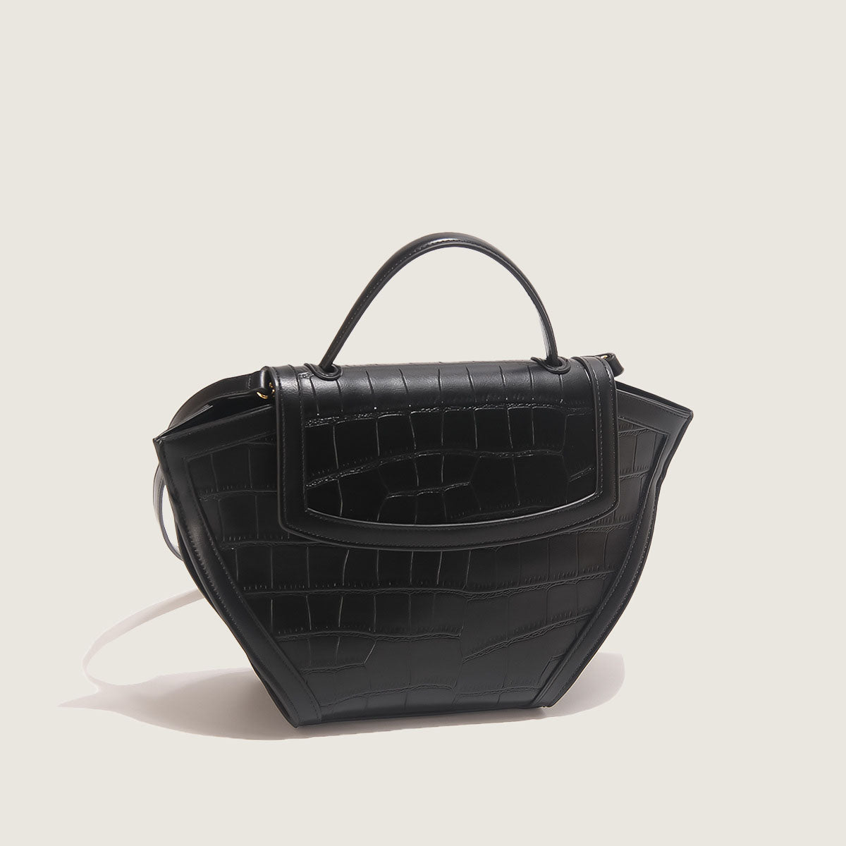 Women’s Crocodile Embossed Top Handle Flap Handbags image 4