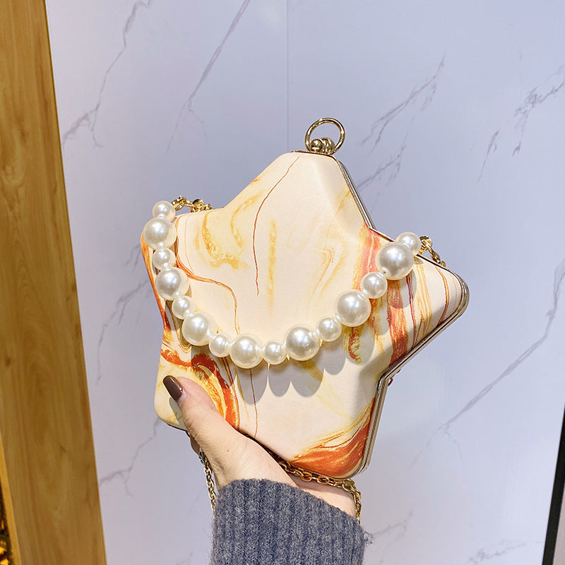 Women’s Star Pearls Chain Evening Clutch image 4