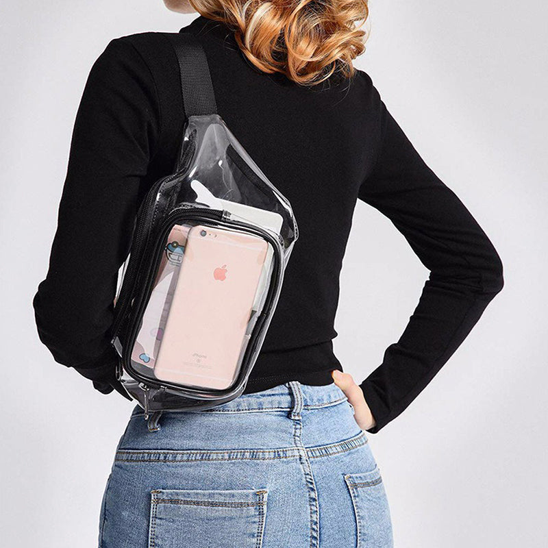 Women’s Multi-Pocket Waterproof Clear Fanny Pack Waist Bags image 3