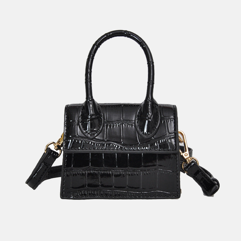 Women’s Mini Croc Print Top Handle Bags with Shoulder Strap image 2