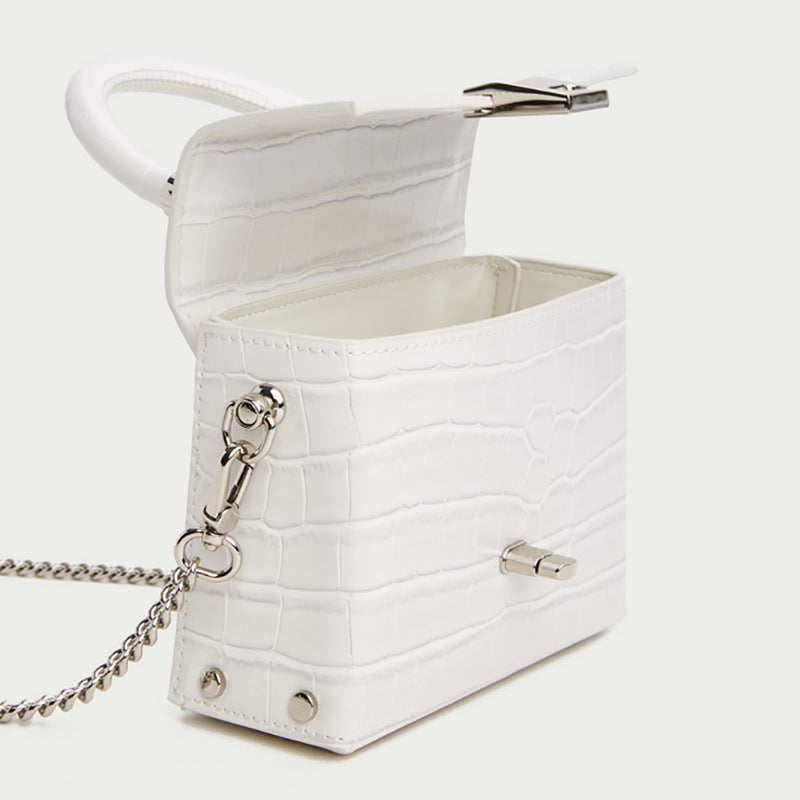 Women’s Croc Embossed Mini Handbags with Shoulder Chains image 4