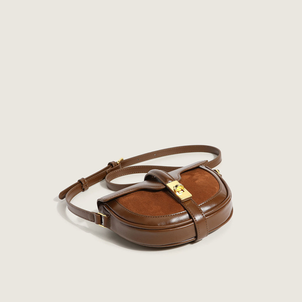 Women’s Buckle Saddle Bags in Vegan Leather image 4