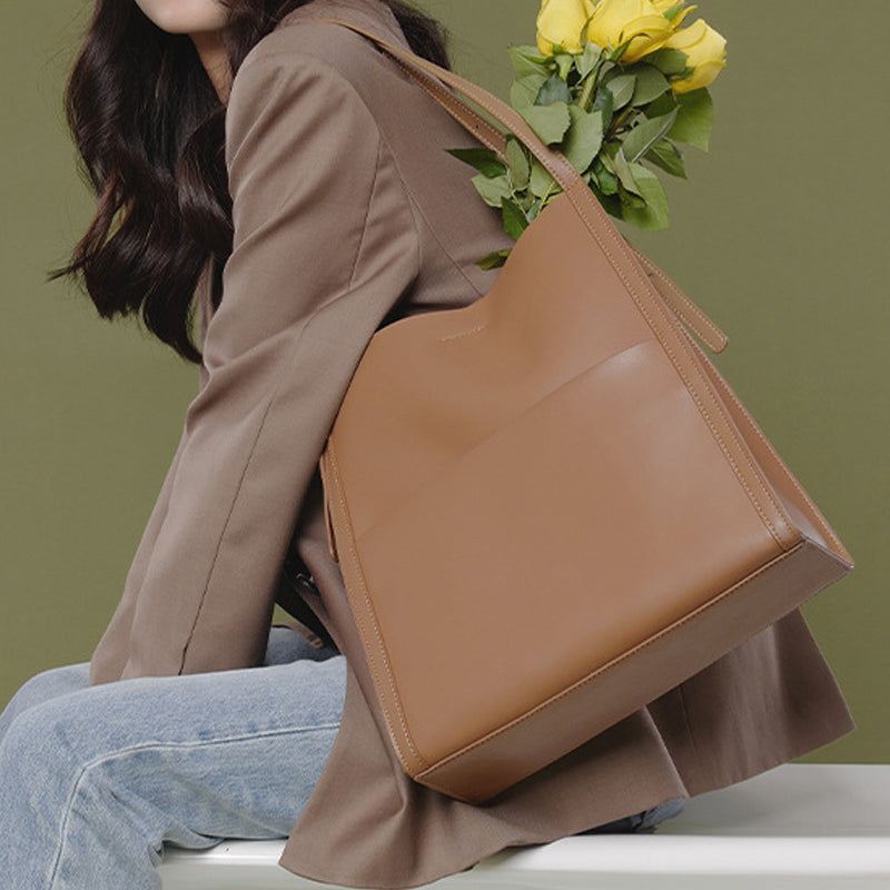 Women’s Genuine Leather Shoulder Tote Bags image 3