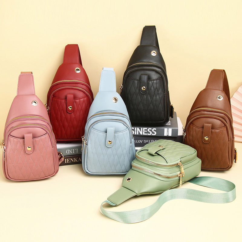 Women’s Quilted Multi-Pockets Sling Bags image 5