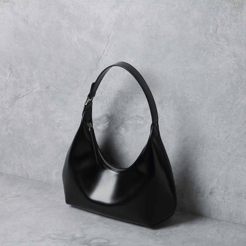 Women’s Genuine Leather Half Moon Hobo Bags image 4