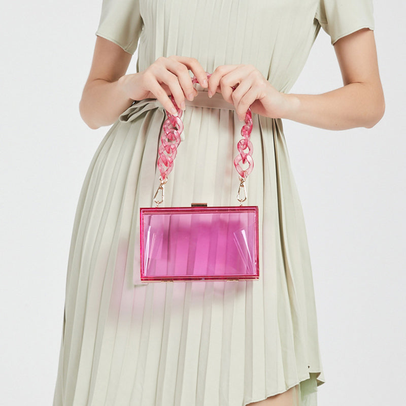 Women’s Square Clear Crossbody Clutch Handbags image 3