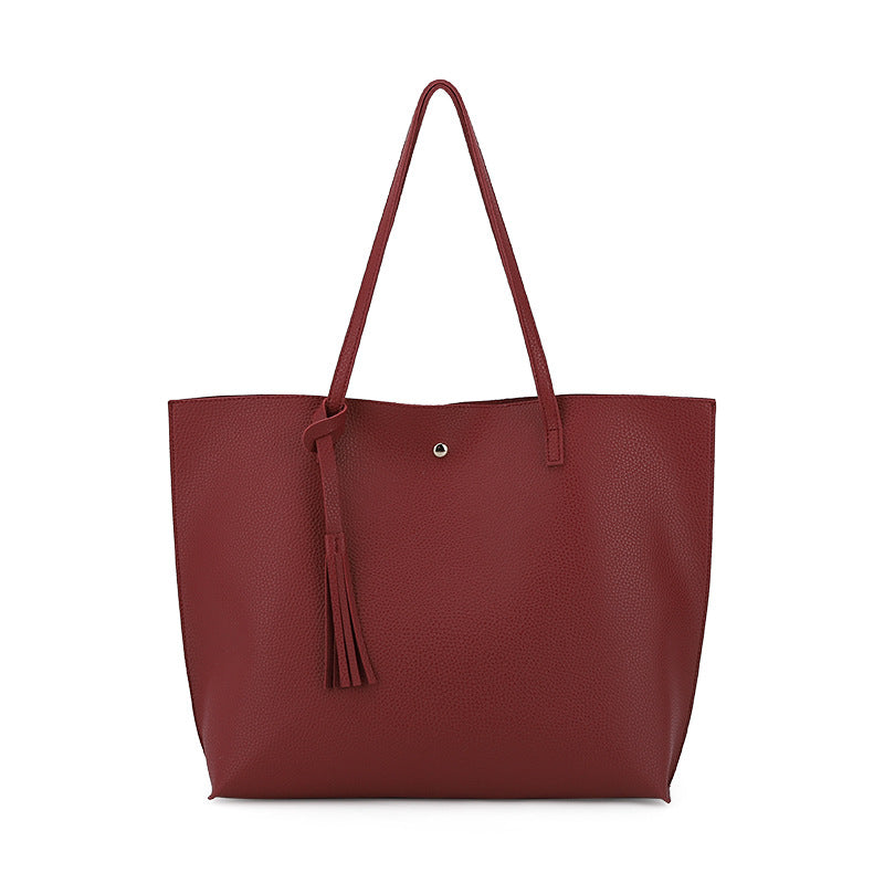 Women’s Vegan Leather Tote Bags with Mini Purse image