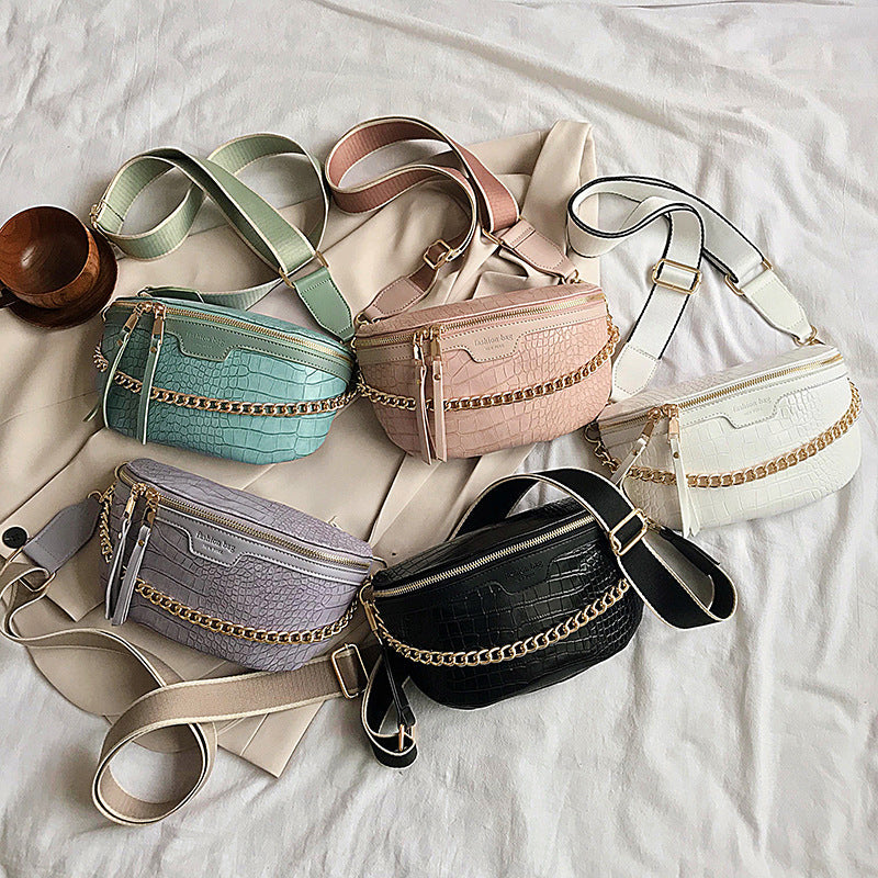 Women’s Croc Print Chains Cross Body Fanny Packs image 8