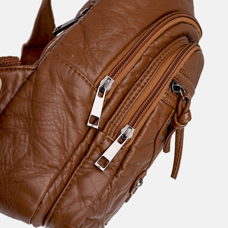 Women’s Vintage Vegan Leather Cross Body Sling Bags image 3