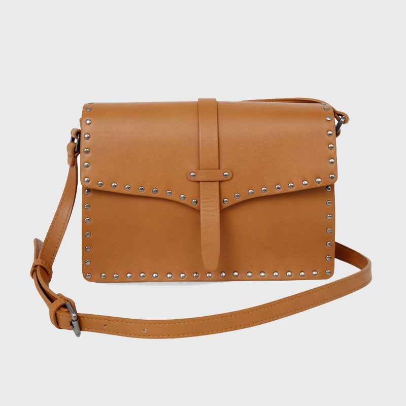Women’s Studded Messenger Bags in Genuine Leather image 4