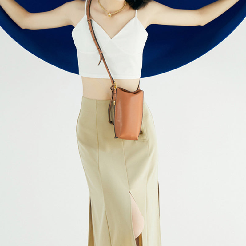 Women’s Genuine Leather Crossbody Mini Bucket Bags image 4