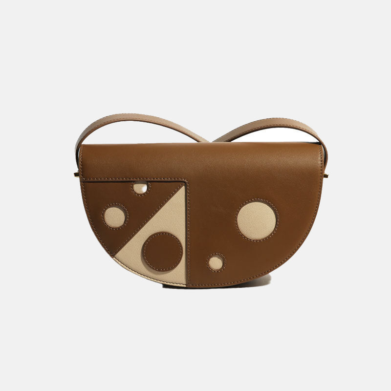 Women’s Hollow Out Genuine Leather Saddle Bags image 5