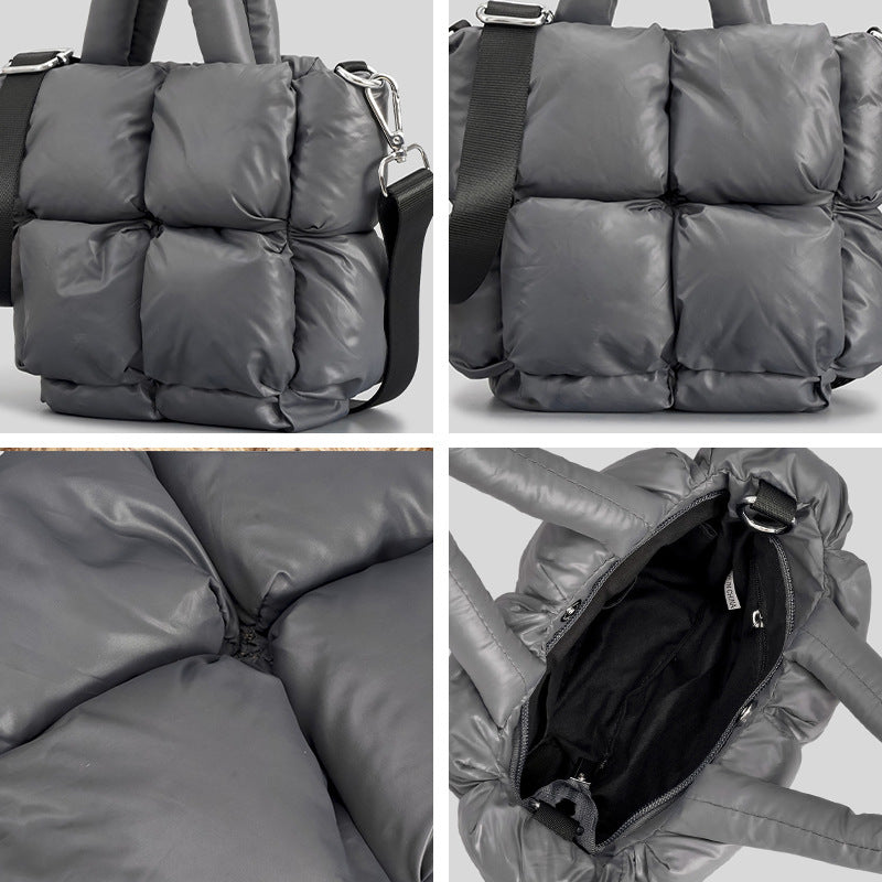 Women’s Square Padded Puffer Tote Bags image 3