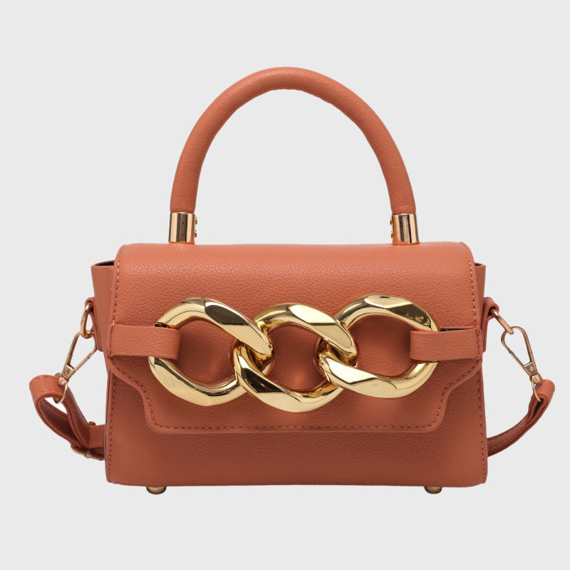 Women’s Large Chains Vegan Handbags with Crossbody Strap image 6