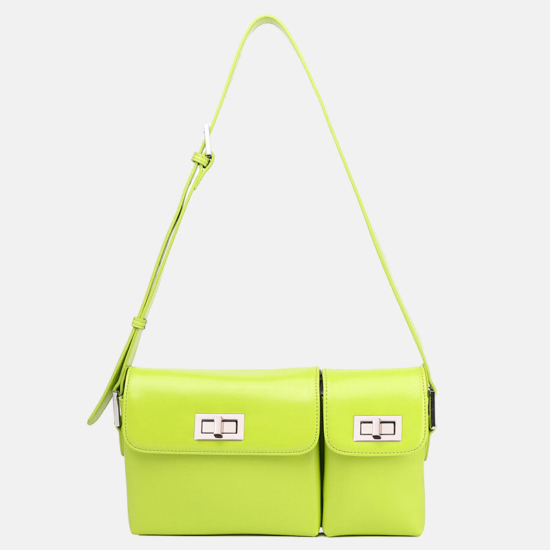 Women’s Two Flap Baguette Bags in Genuine Leather image 5