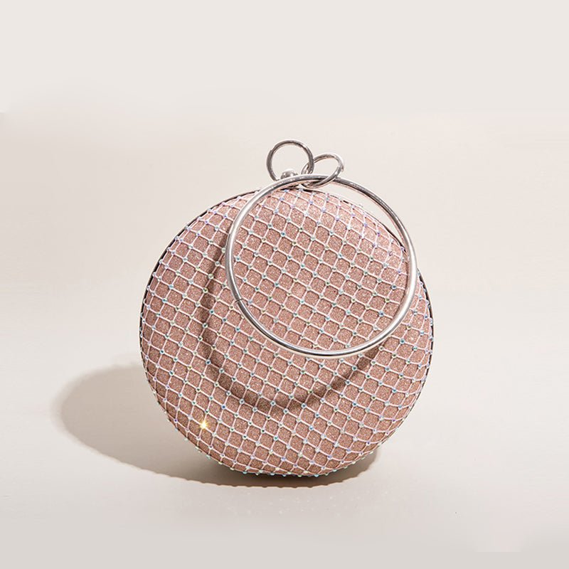 Women’s Pink Fishnet Evening Clutch Bag image 4