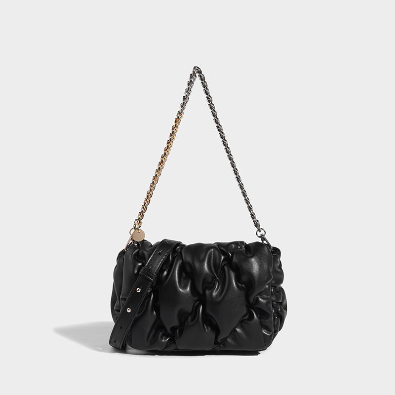 Women’s Pineapple Quilted Chains Flap Shoulder Bags in Vegan Leather image 4