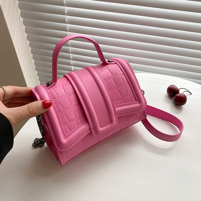 Women’s Small Croc Print Flap Top Handle Bags with Shoulder Strap image 2