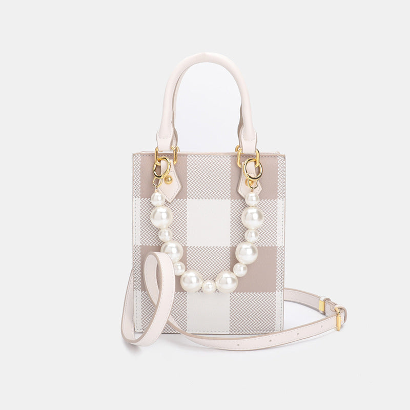 Women’s Pearls Top Handle Tote Bags with Shoulder Strap image 10