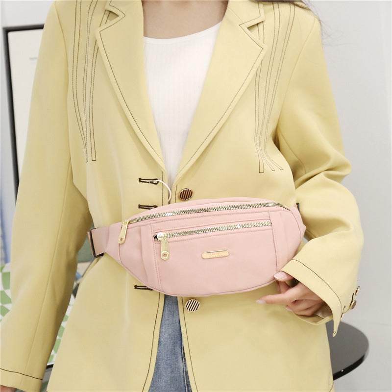 Women’s Double Zippers Waist Fanny Packs in Polyester image 3