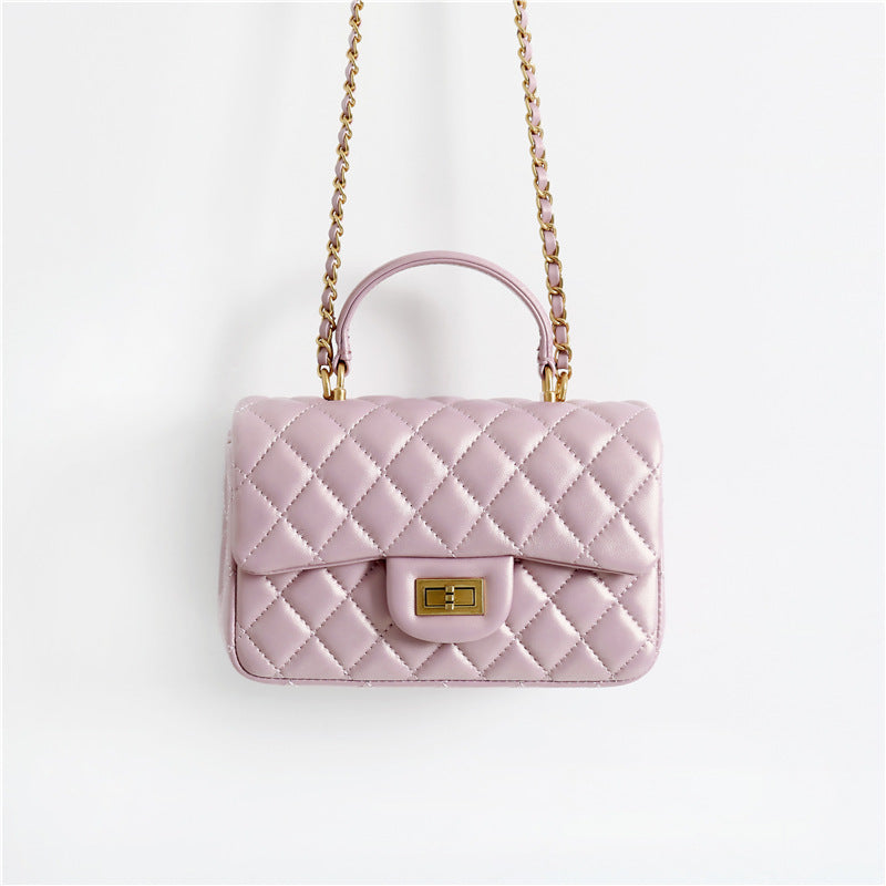 Women’s Genuine Leather Quilted Top Handle Crossbody Bags image 3