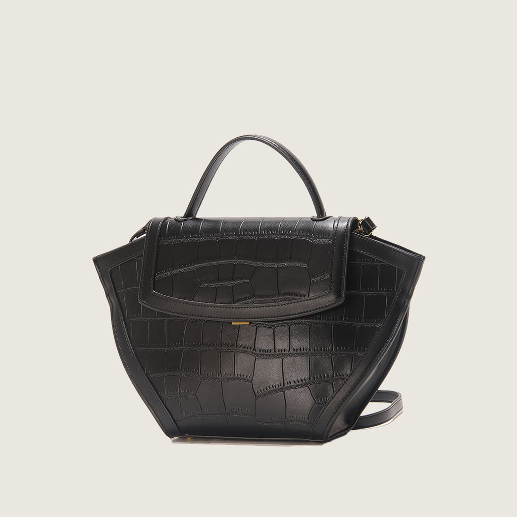 Women’s Crocodile Embossed Top Handle Flap Handbags image 3