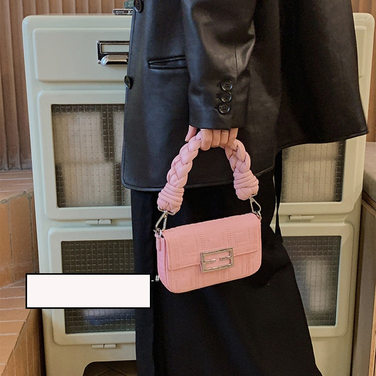 Women’s Small Braided Quilted Baguette Bags image 5