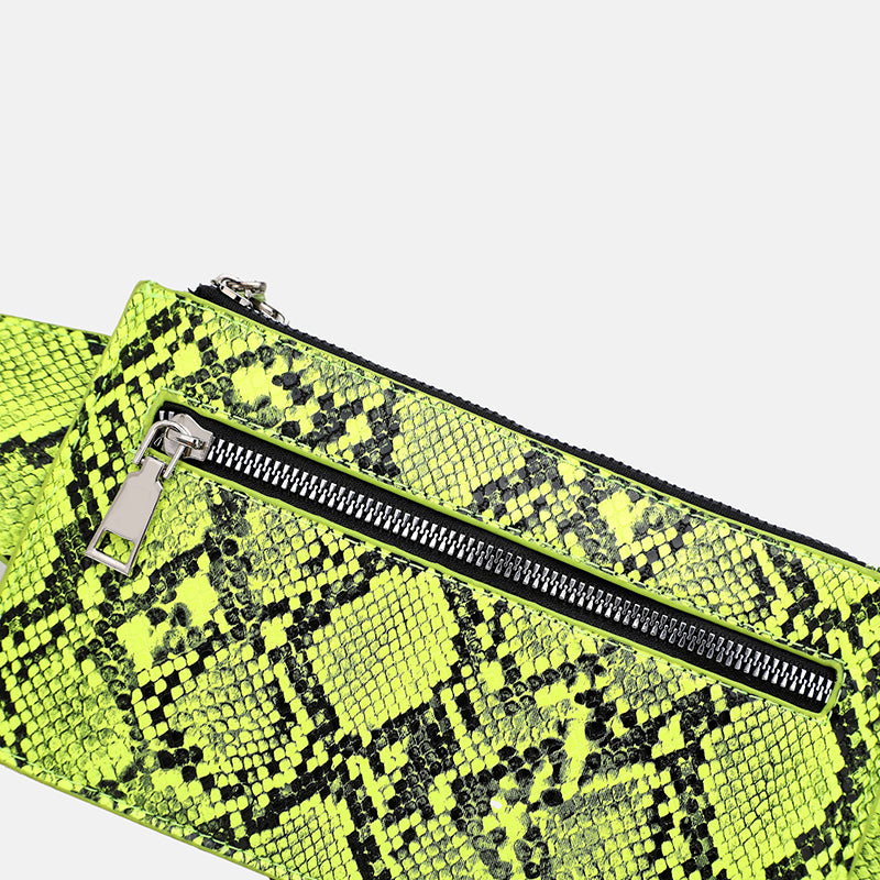 Women’s Python Square Waist Packs in Vegan Leather image 4