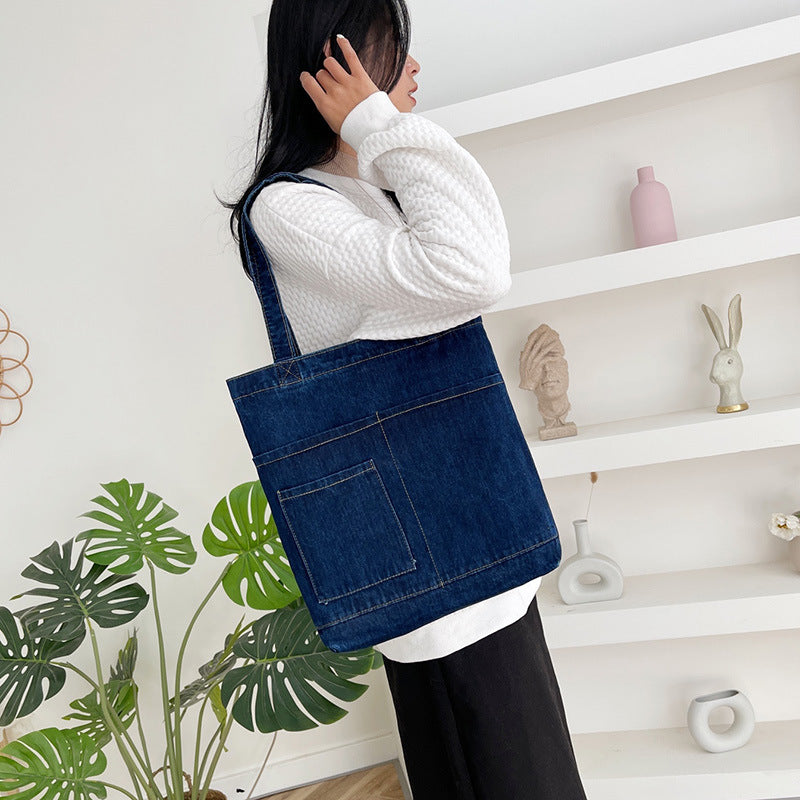 Women’s Jeans Soft Denim Tote Bags image 6