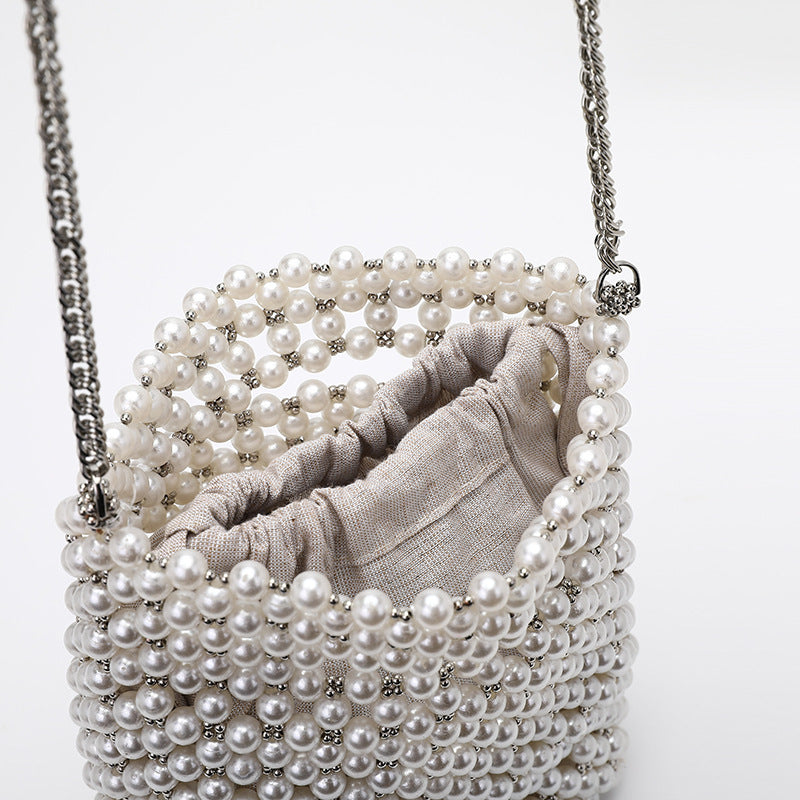 Women’s Pearls Chain Tote Shoulder Bags image 5