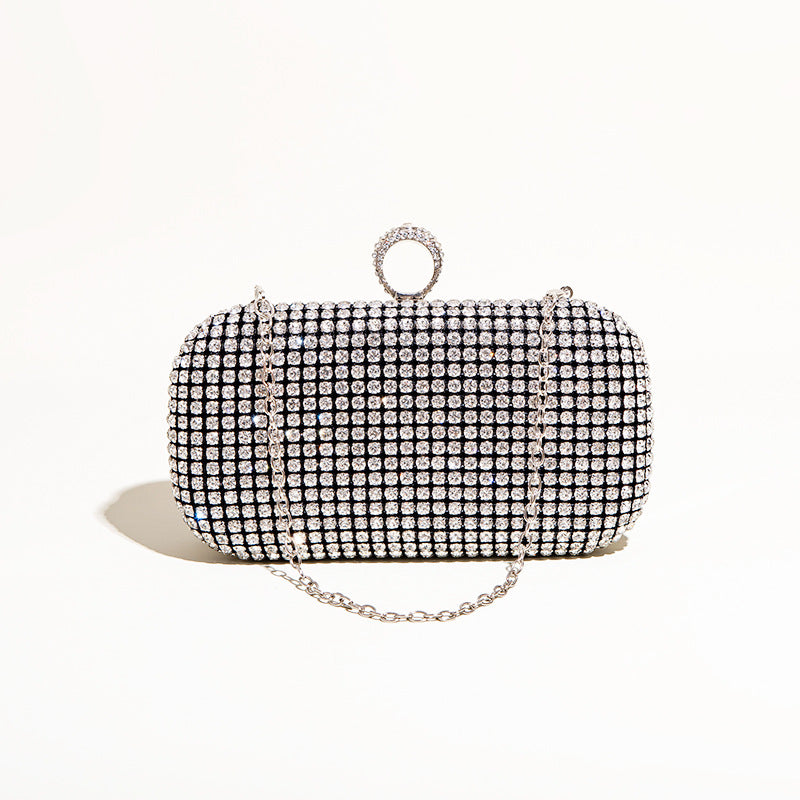 Women’s Sparkly Rhinestones Evening Clutch Bags in Silver image