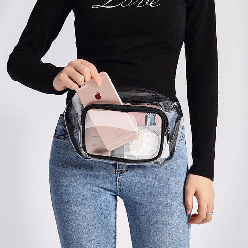 Women’s Multi-Pocket Waterproof Clear Fanny Pack Waist Bags image 2
