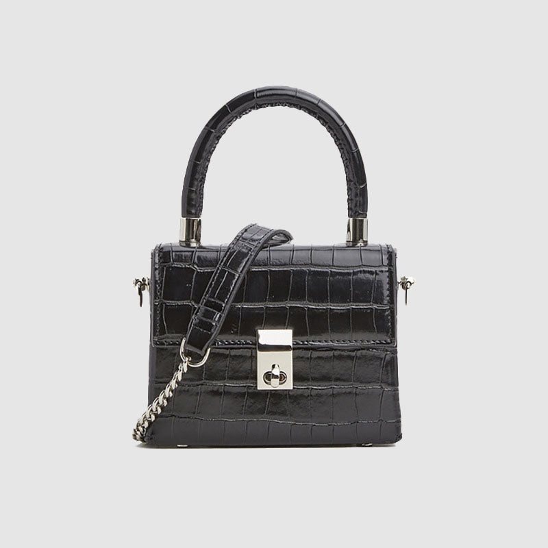 Women’s Croc Embossed Mini Handbags with Shoulder Chains image 5