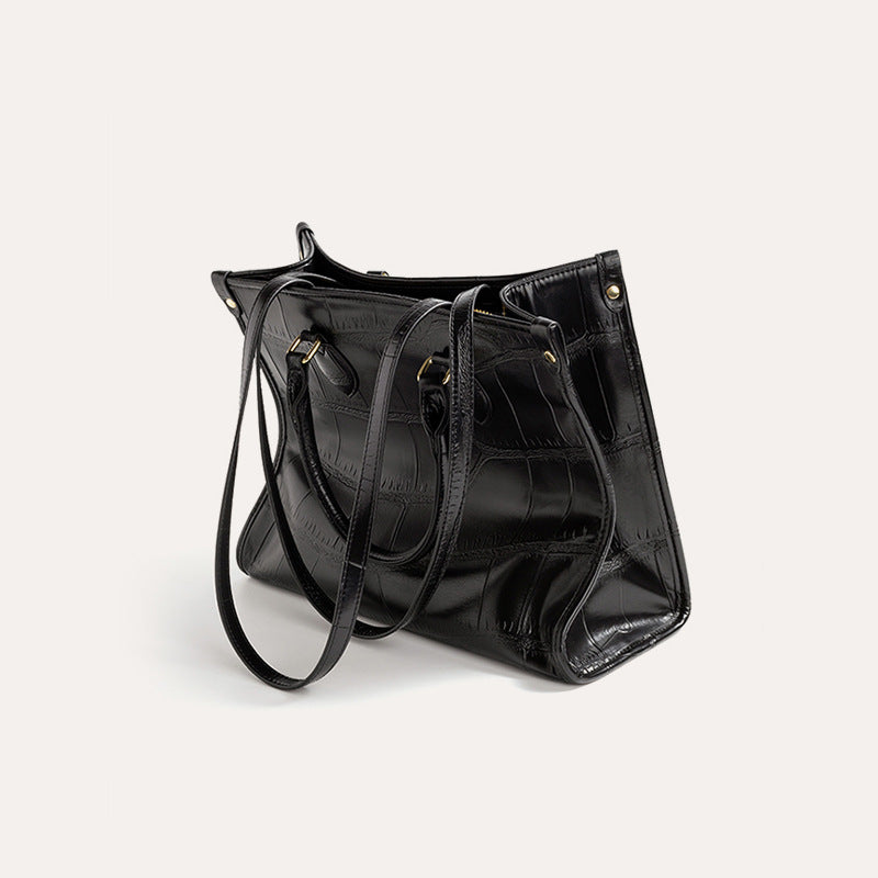 Women’s Vegan Stone Grain Handbags with Interior Pouch image 6