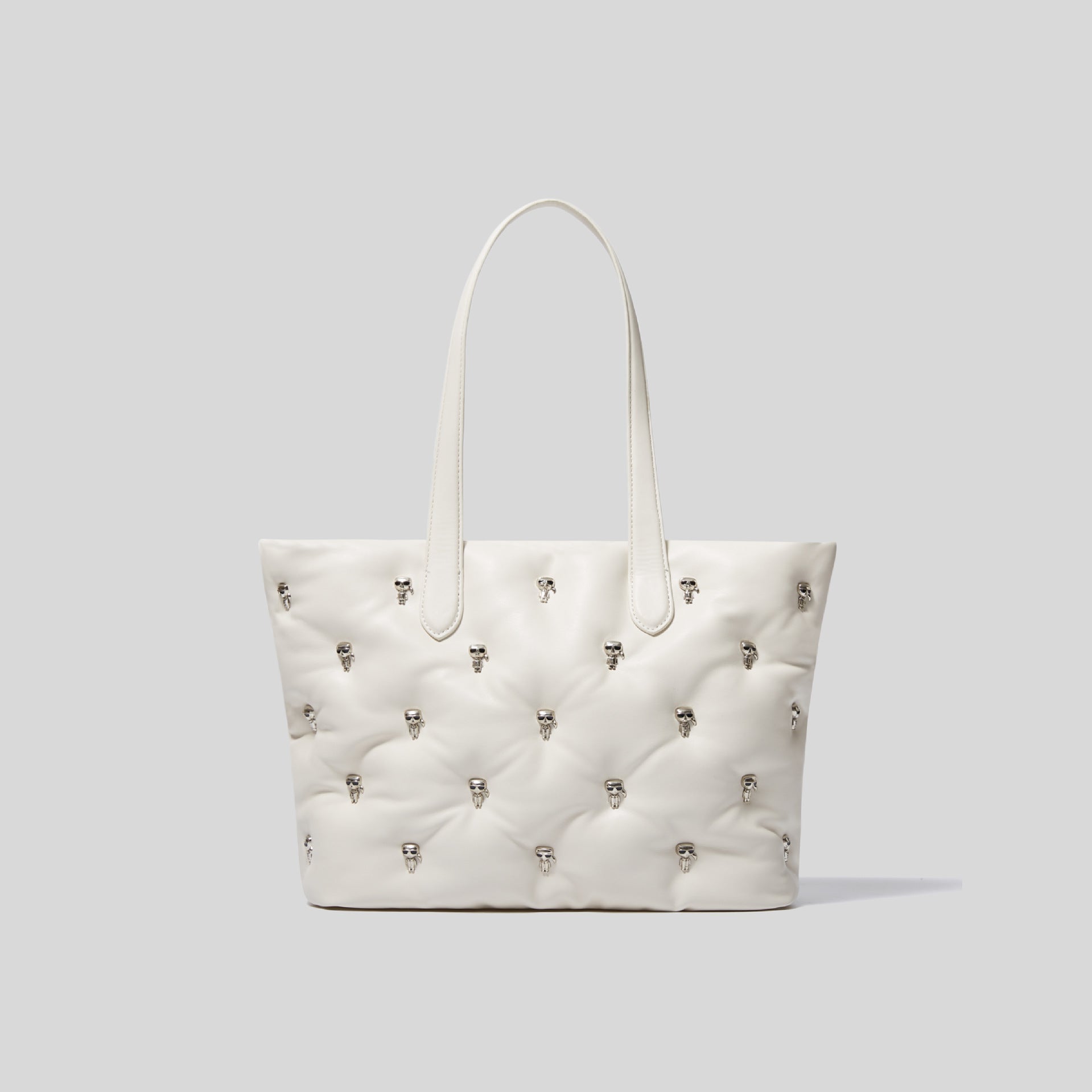 Women’s Pirate Skull Vegan Puffer Tote Bags image 2