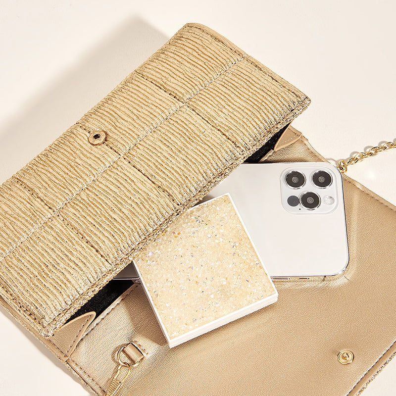 Women’s Quilted Bling Bling Crossbody Evening Clutch Bags image 12