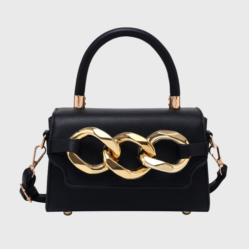 Women’s Large Chains Vegan Handbags with Crossbody Strap image 3