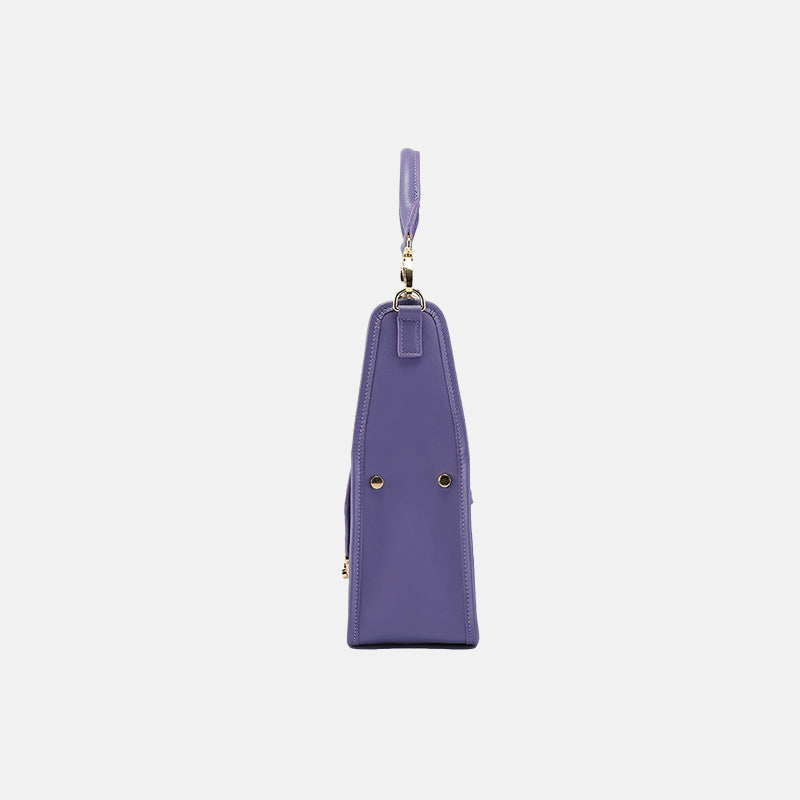 Women’s Purple Envelope Flap Shoulder Baguette Bags in Genuine Leather image 2