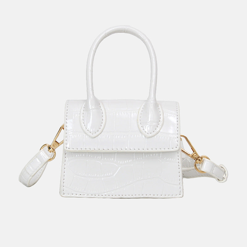 Women’s Mini Croc Print Top Handle Bags with Shoulder Strap image 3